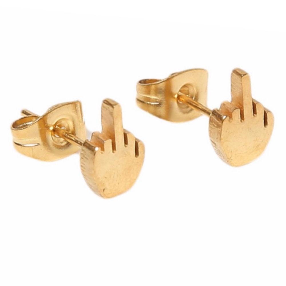 Restocked Sterling Silver Middle Finger Earrings
